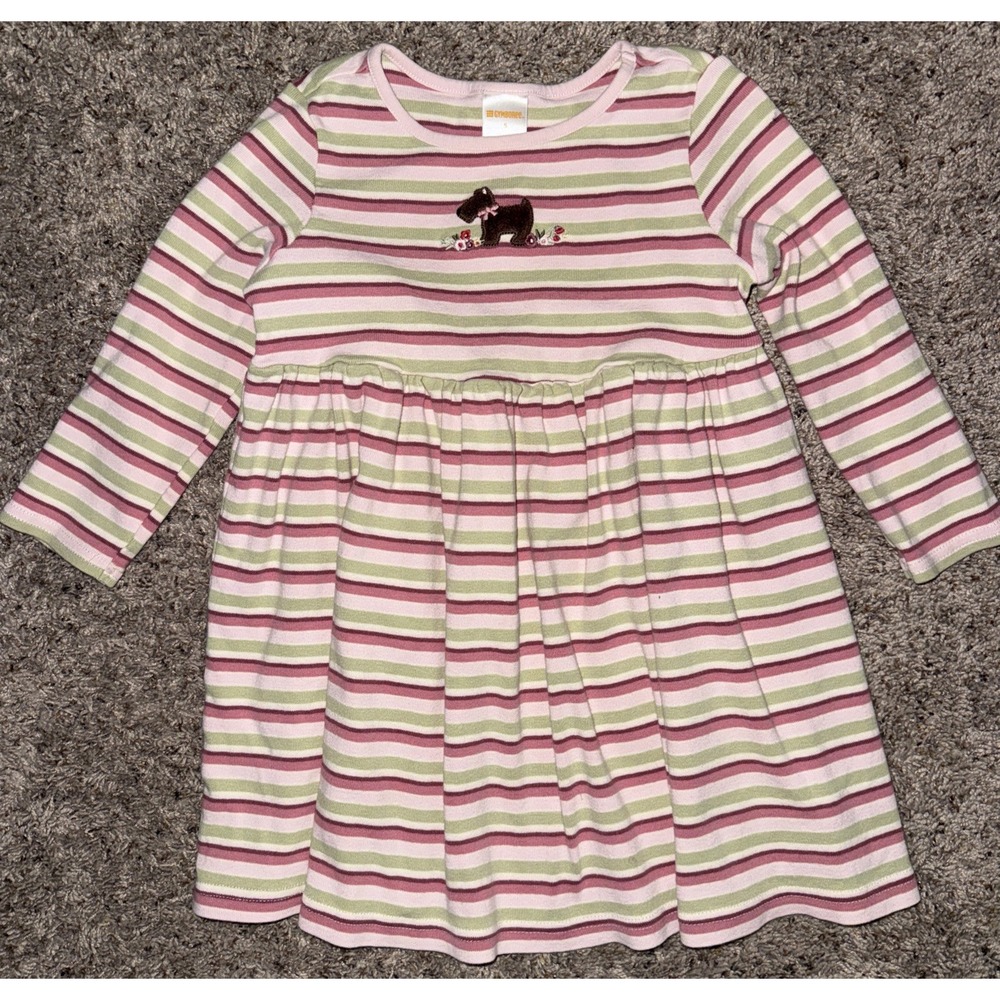 Gymboree 5 Girls Dress Dog Puppy Striped Spring Play